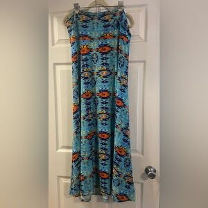 LuLaRoe Aztec Print Maxi Skirt - 2XL
